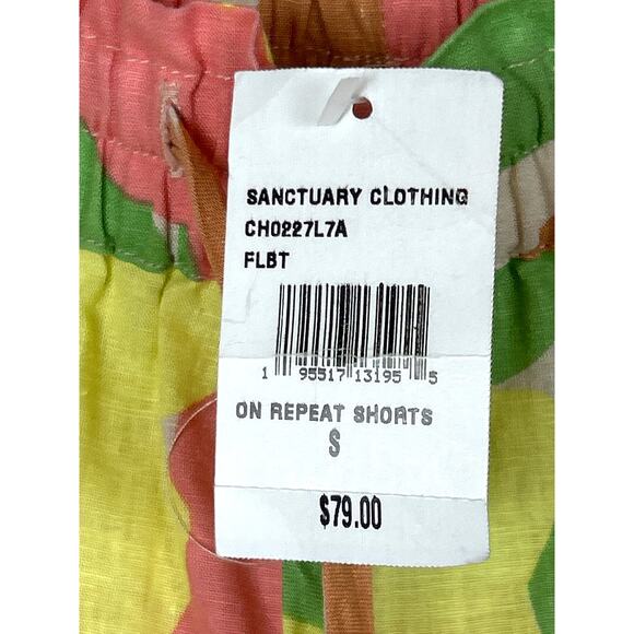 Sanctuary Women’s Small Multicolor Floral Linen Blend Casual Shorts New - Picture 3 of 5